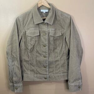 Talbots Women's Petite Corduroy Tan Jacket Size 14P